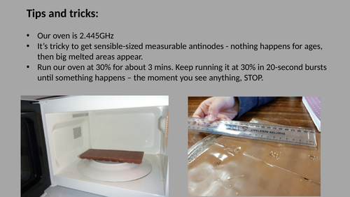 Using a microwave oven and chocolate to measure the speed of light