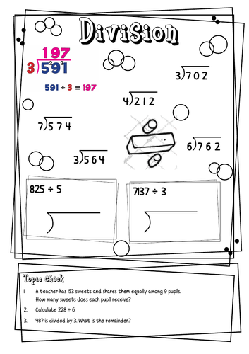 Division using bus stop