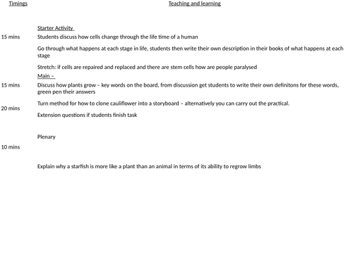 B2.2 Growth and division
