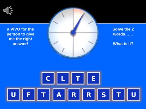 Countdown type game to recap business structures