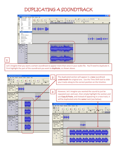 Four tutorials for use with Audacity (I)