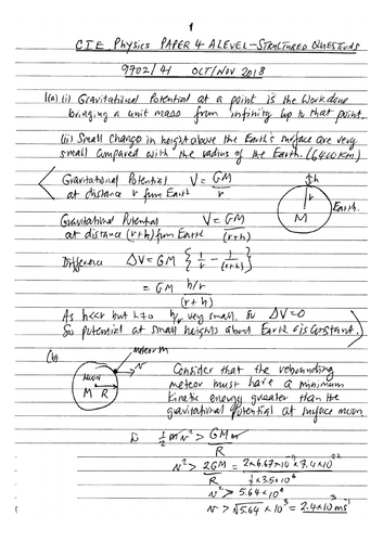 CIE A Level 9702/41 Oct/Nov 2018 paper 4 - Structured Questions Detailed Solutions