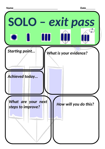Exit pass - SOLO taxonomy