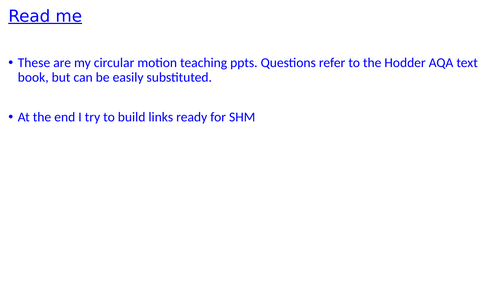 Circular Motion Physics A Level (AQA)