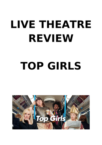 Top Girls Live Theatre Revision booklet