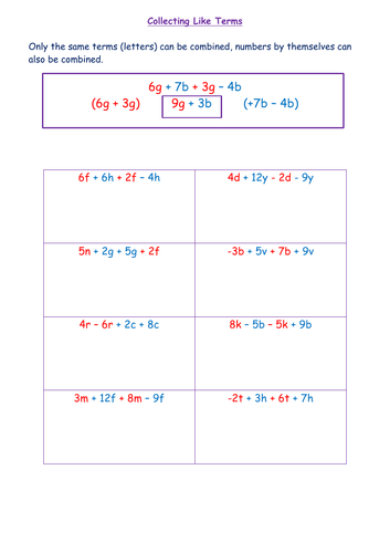 Algebra Mixed Skills