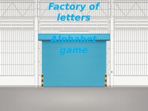 Factory of letters. Matching game.