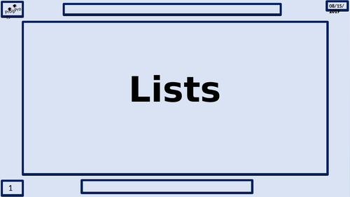 Lists (Arrays) in Python