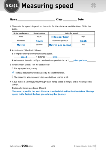 IGCSE Edexcel physics SOW for topic 1