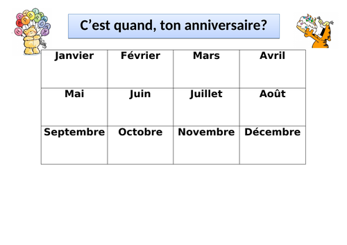 C Est Quand Ton Anniversaire Birthdays Teaching Resources