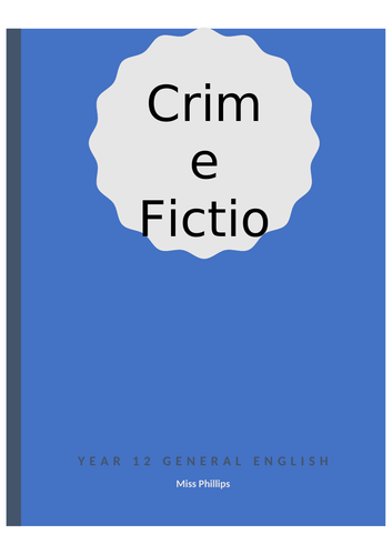 Crime Short Story Unit (Re-writing a fairy tale with a twist)