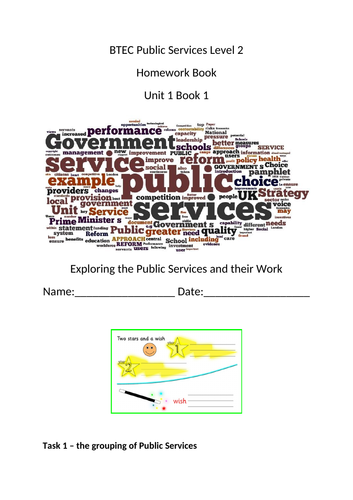 Public Services Level 2 Award Unit 1 Revision Booklets