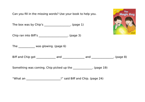Stage 5 Oxford Reading Tree Comprehension Activities
