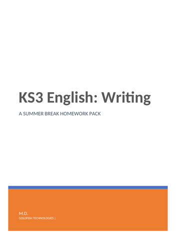 KS3 English Writing Activity Pack