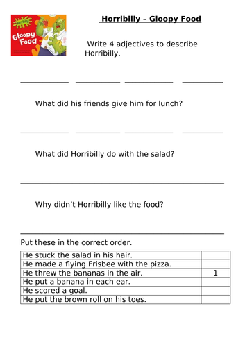 Bug Club Green Comprehension Activities | Teaching Resources