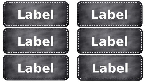 Chalkboard Effect Labels - EDITABLE