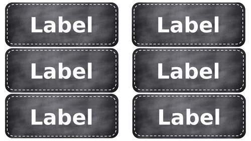 Editable Chalkboard Labels for the Classroom