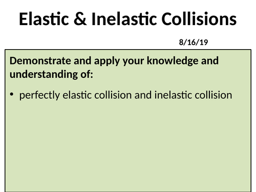 Elastic & Inelastic Collisions - A level Physics (OCR A)