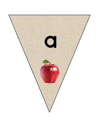 Alphabet bunting: Lower case