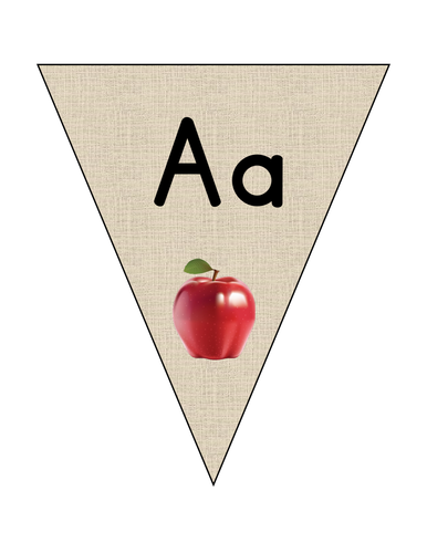 Alphabet bunting: Upper and lower case
