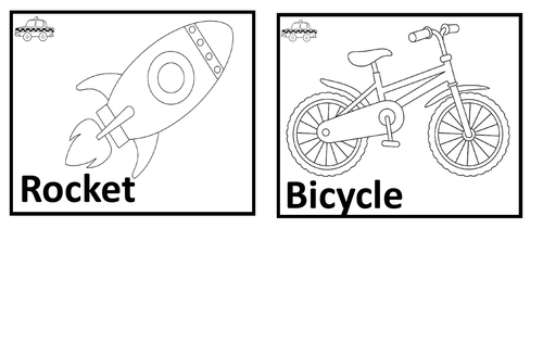 Transport. Coloring pages.