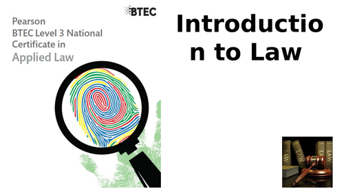 Taster / Into Lesson for BTEC Law