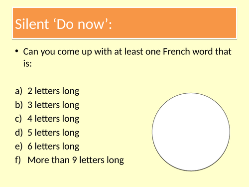 French lesson - verbs - past, present & future tense