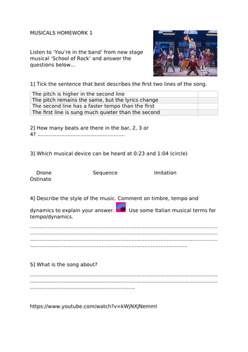 Songs from Musicals - Listening