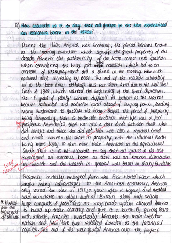 USA Boom, Bust and Recovery essays (6)