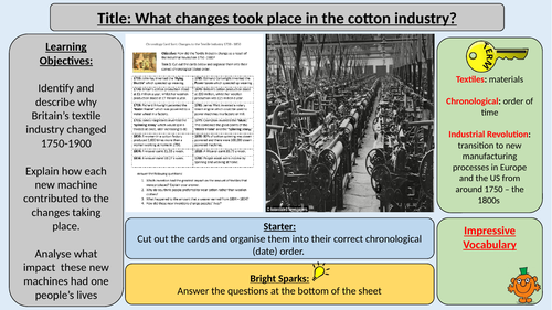 What Changes Took Place in the Cotton Industry - Industrial Revolution