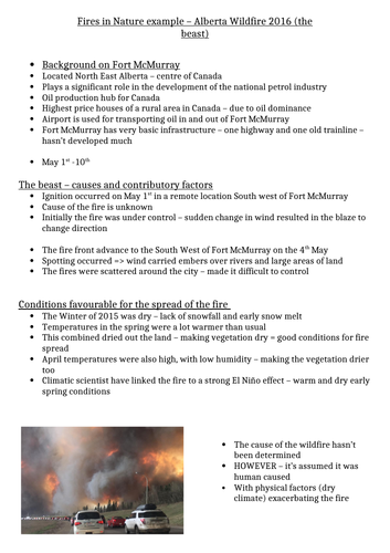 wildfire case study a level geography