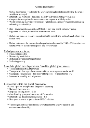 A-level Geography - GS&G