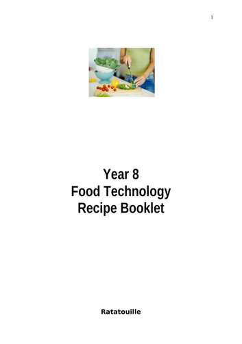 KS3 Food Recipe Booklets