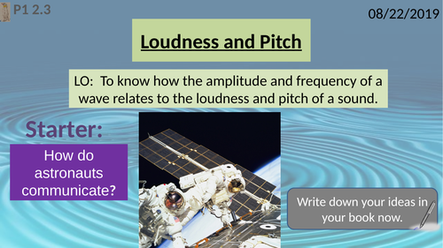 Activate 1:  P1: 2.3  Loudness and Pitch
