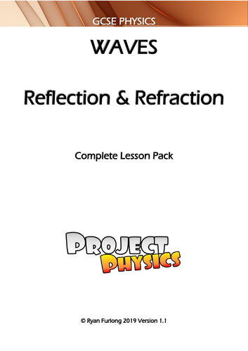 GCSE Physics Reflection & Refraction of Waves (Water) Complete Lesson Pack (with Practical)