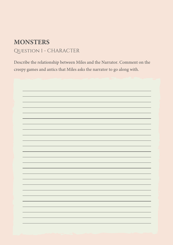 ASSESSMENT Monsters by Emerald Fennel