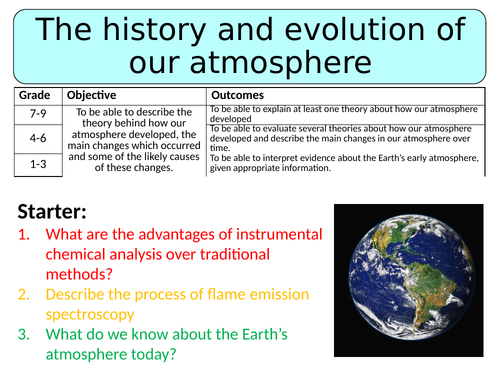 NEW AQA GCSE (2016) Chemistry - The History & Evolution of Our Atmosphere