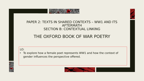 WW1 Poetry: Subalterns - Elizabeth Daryush