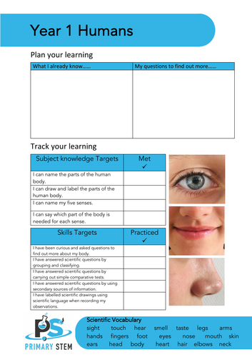 Editable Primary Science topic cover pages - KS1