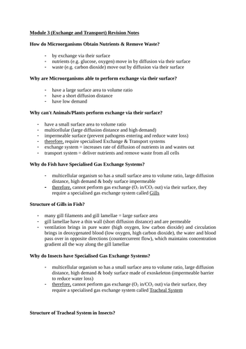 AQA A LEVEL BIOLOGY NOTES