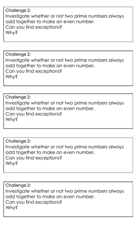 Year 6 Prime Numbers