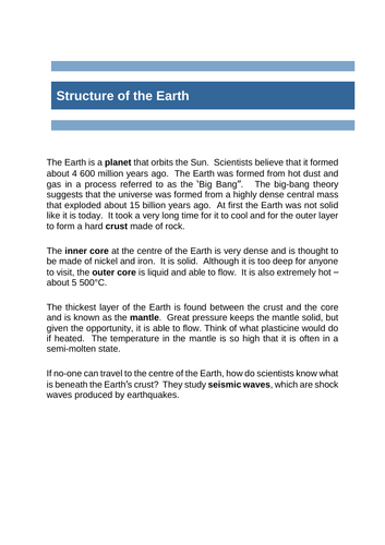 Structure of the Earth