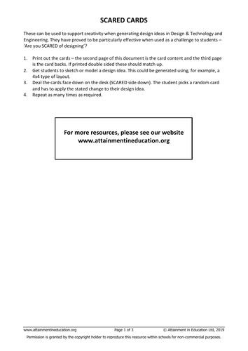 Key Stage 3 Design & Technology and Engineering Assessment for Learning Resource Pack