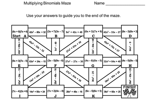 multiplying-binomials-activity-math-maze-teaching-resources