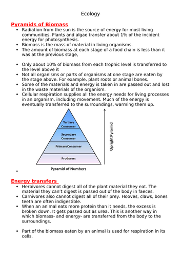 Ecology- Oxford international aqa IGCSE Biology