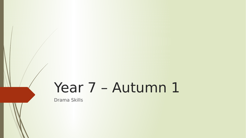 KS3 Introduction to drama skills and techniques