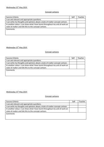 States of Matter Science plan and resources