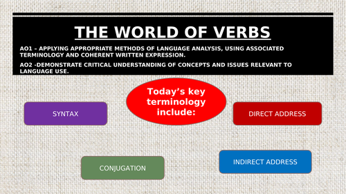 The world of verbs, direct and indirect address