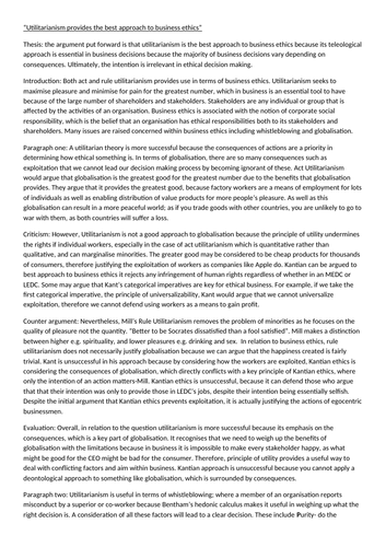 Evaluating utilitarianism essay image