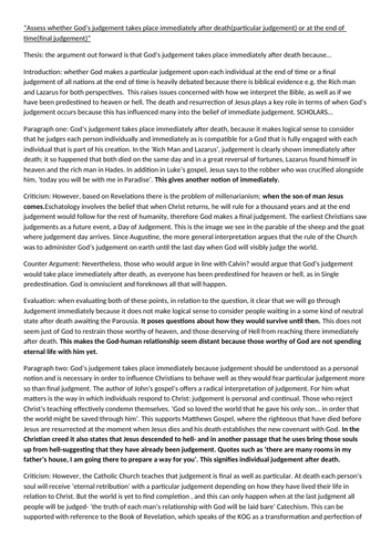 Thesis statement about afterlife picture